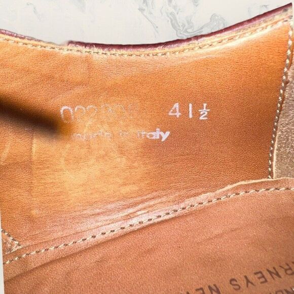 Franceschetti Wingtip Oxford Brown Leather Dress Shoes Mens Size 8 - Picture 8 of 8